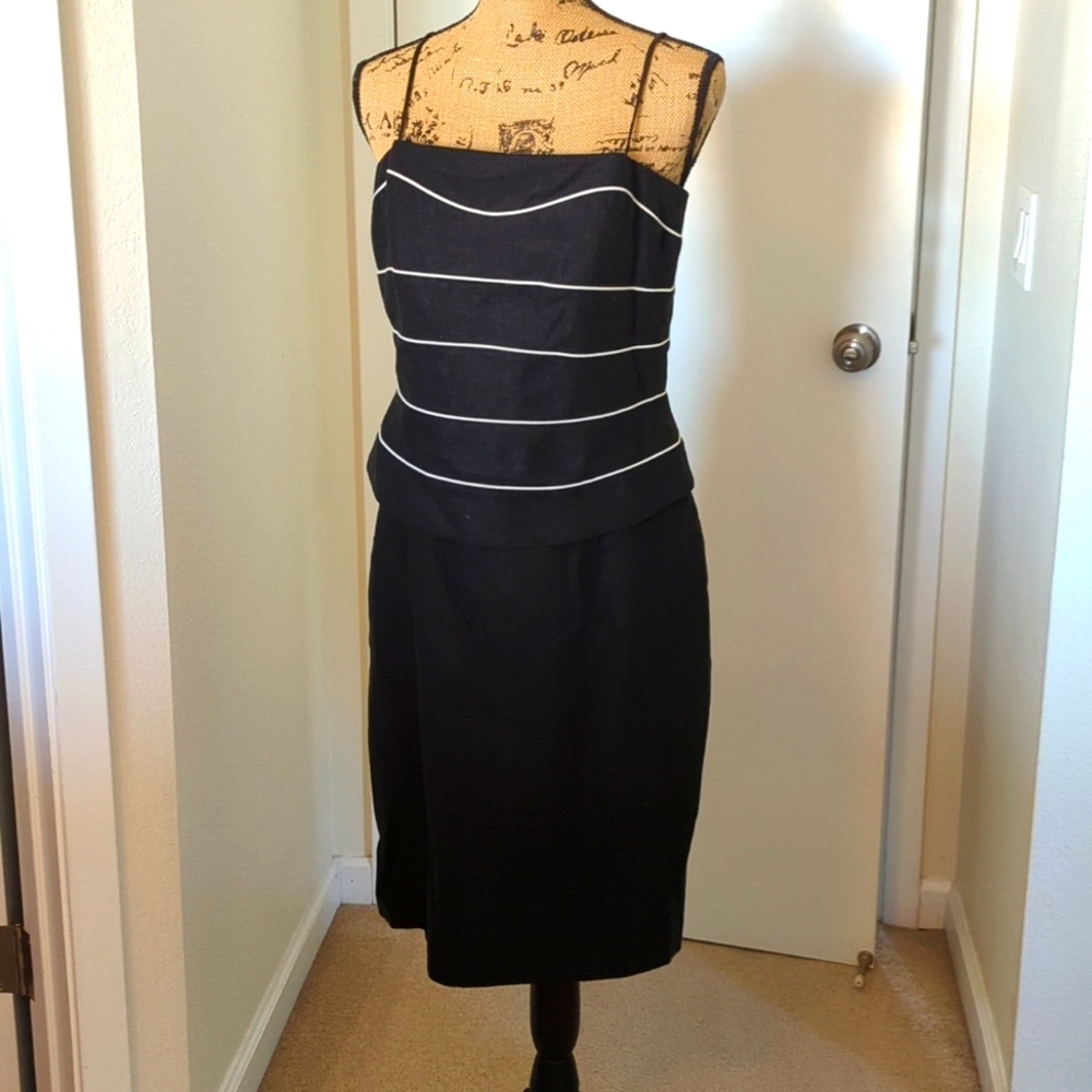 Vintage black Linen Sundress
